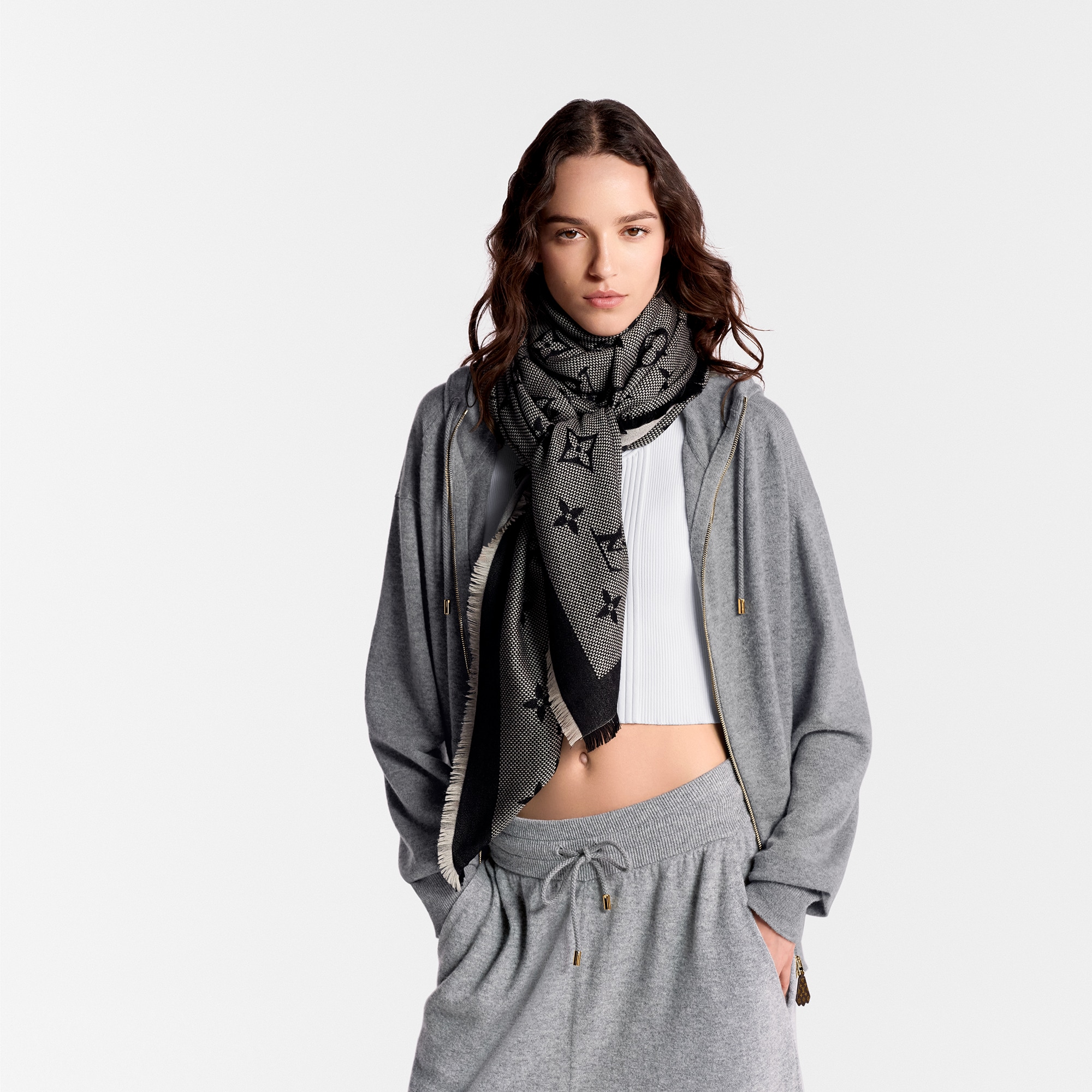 Neo Natté Monogram Shawl S00 - Women - Accessories | LOUIS VUITTON ®